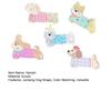 5Pcs Girl Hairpin Macaron Color Matching Acrylic Cute Puppy Shape Hair Clips Stable