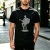 Minimalist Musician Cool Guitar Player Shadow Art Graphic Tee Women Men Cotton Everyday Travel Crew Neck Short Sleeve T Shirt