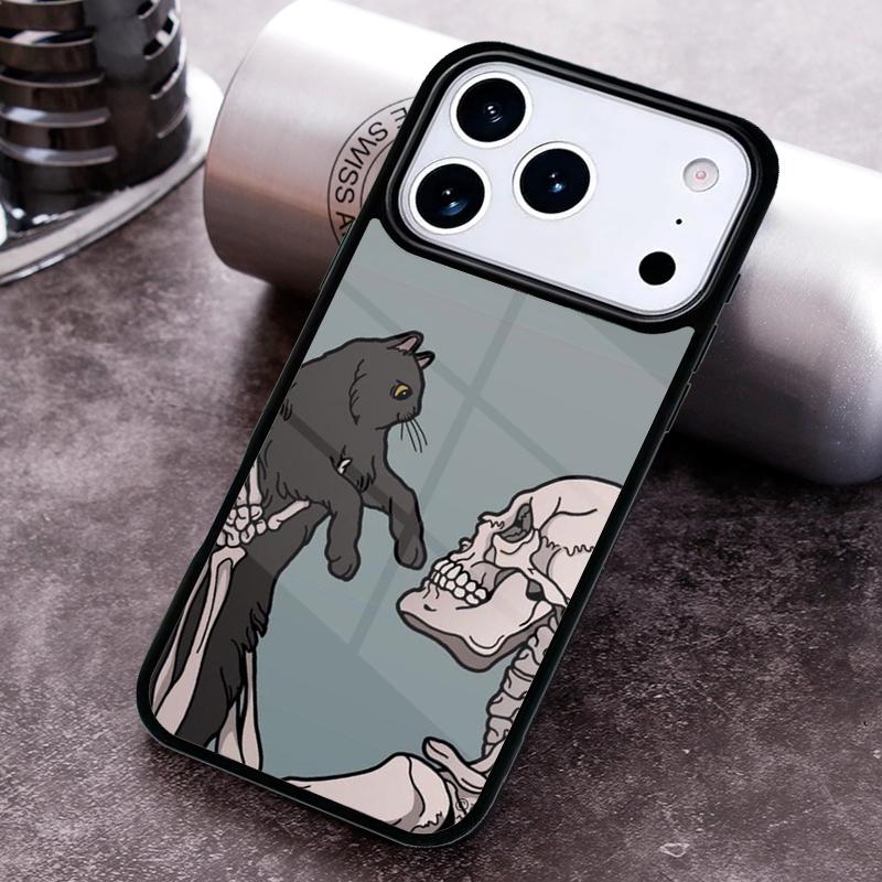 

Funny Skull Phone Case for iPhone 17 16 15 Pro Max Air 14 13 12 11 Plus Shockproof Cover iPhone 13