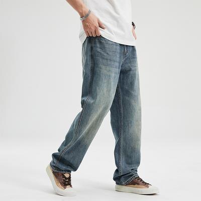 New Spring and Summer Japanese Loose Straight Jeans for Men Versatile Jeans