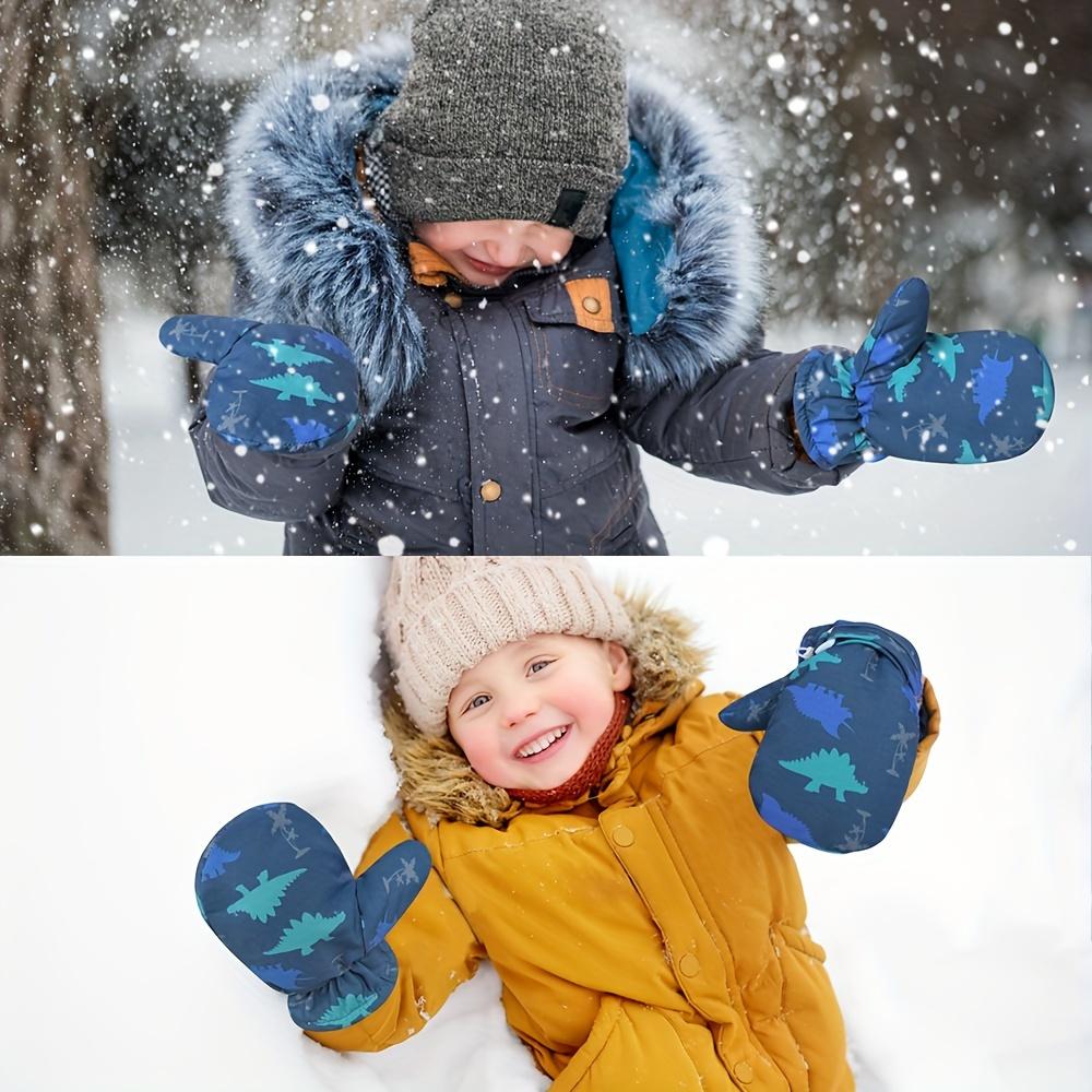 1 Pair of Infant Mittens, Winter Outdoor Quick-Drying Gloves for Boys and Girls, Easy-To-Wear Velvet Warm Mittens for Children