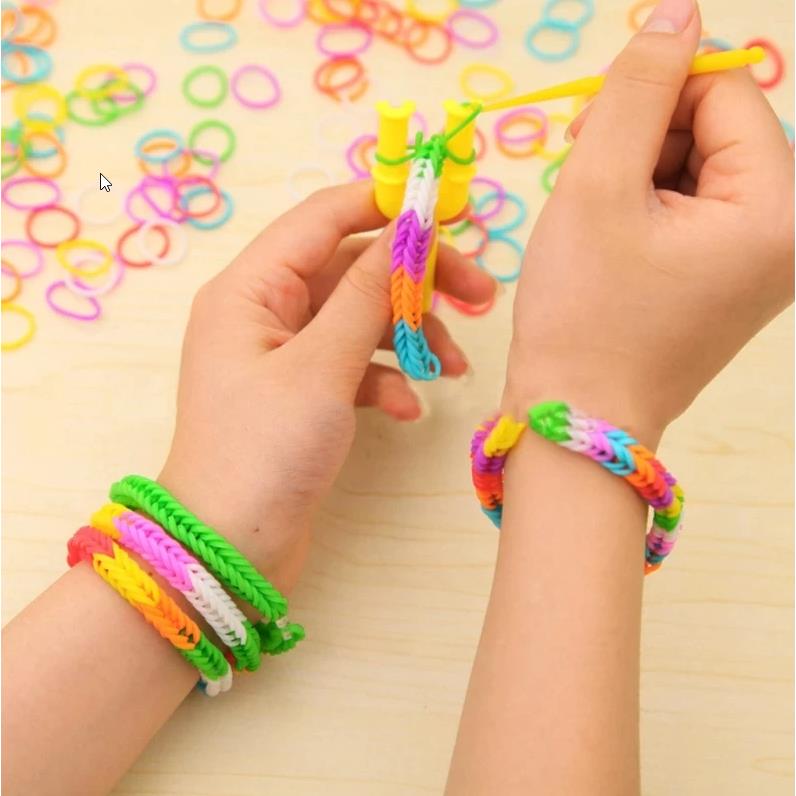 Elastische Bänder zum Herstellen von Schmuckarmbändern Loom Bands Loom Set XXL