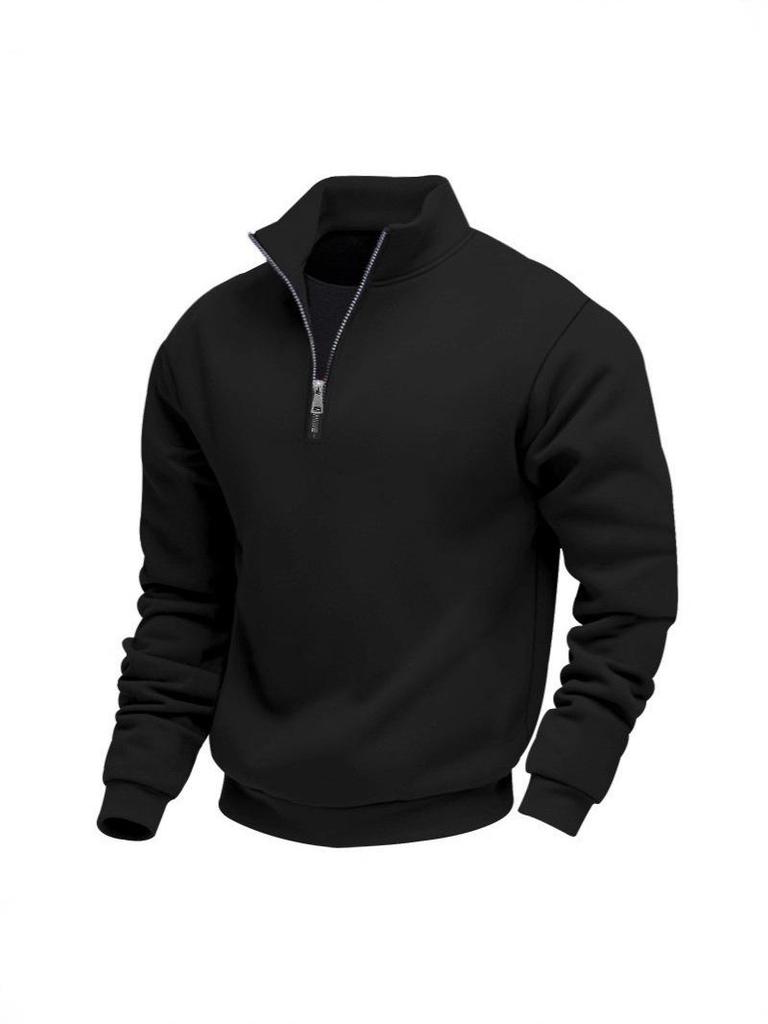 Xiyin Herren Halbreißverschluss Waffelstrick Sweatshirt - Herbst/Winter Stil