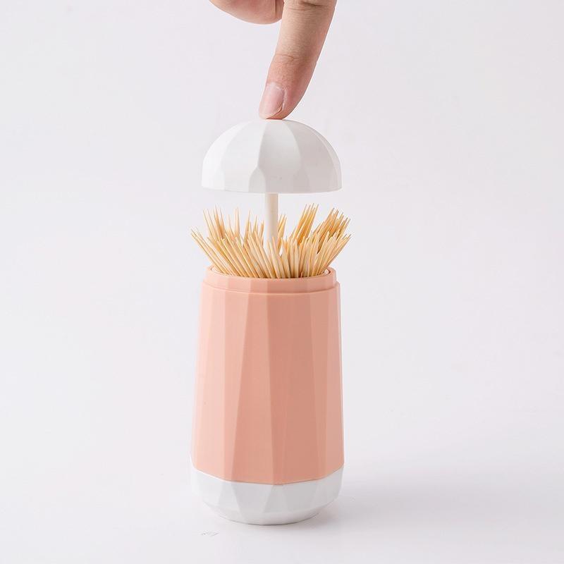 Push-type Automatic Toothpick Box Household Home Table Toothpick Dispenser Hand Pressure Holder Toothpick Box Cotton Swab