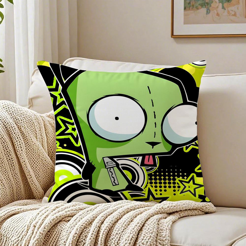 Animation Surreal IInvader ZZim Cushion Cover Pillowcase Antidustmite Living Room Sofa Decor Cushion Room