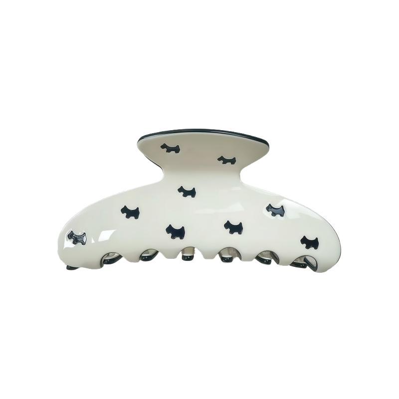 Korean Style Hollow Dog & Shark Hair Clip - Chic, Versatile Updo Claw for Women