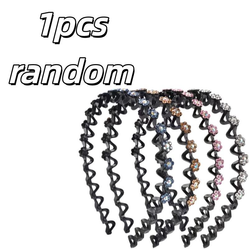 

1/2pcs Sparkling Rhinestone Flower Headband – Non-Slip Women s Hair Hoop, for Daily, Party & Wedding