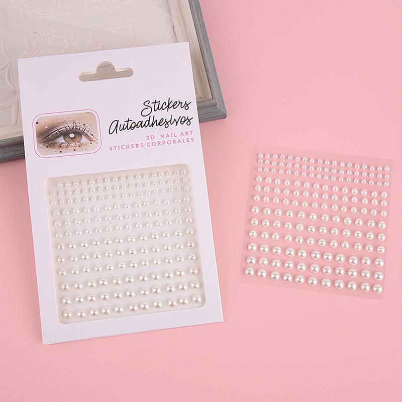 

165Pcs Eyes Face Makeup Temporary Tattoo Self Adhesive Pearl Jewels Stickers Festival Art Decorations Nail Diamond Decoration as the picture