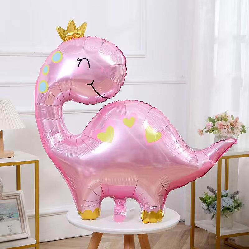 Dinosaur & Forest Animal Balloon Arrangement for Children's Party: Lion, Rabbit, Tiger Decor