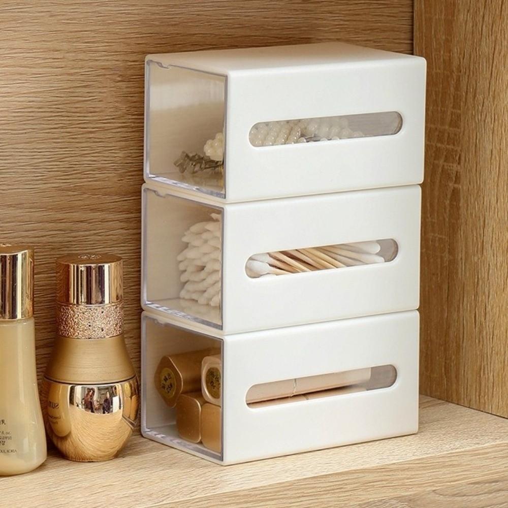 Space Saving Pull-Out Case Drawer Style Hair Ties Clips Holder Durable Storage Box Bathroom