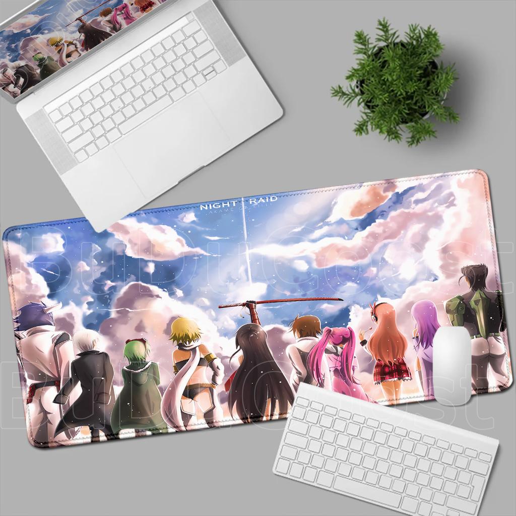 Anime Akame Ga Kill Mouse Pad Natural Rubber Big xmm Esports Keyboard Pad NonSlip Desktop Setup Edge Lock Desk Mat Gift