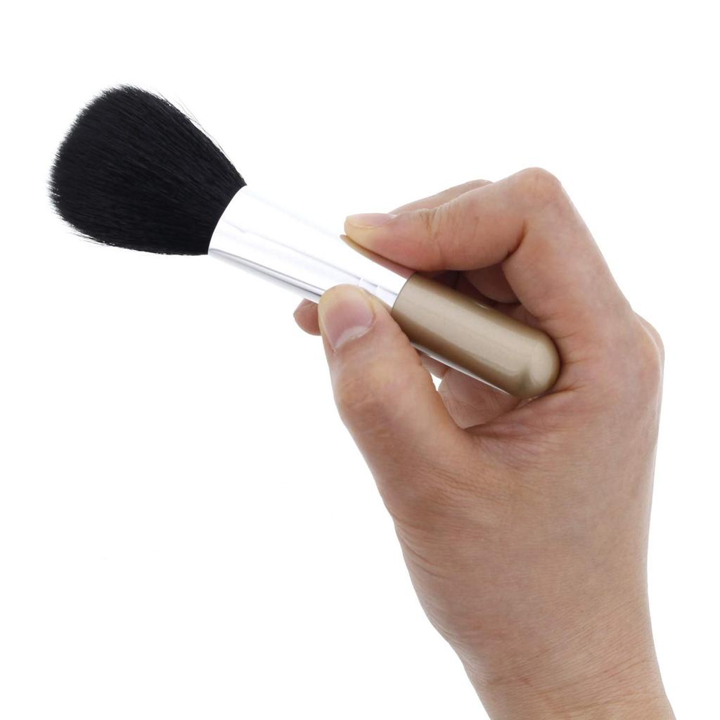 Shishida Seishindo Powder The Natural Made in Makeup x x 1 Brush Brush, Natural, 100% Hair, Japan, Gold, YM-900, Brush, 1.6 12.8cm (Bristle Length