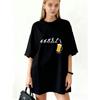 Oversized T Shirt Black Evolution Of Weekdays To Friday Beer Graphic Print For Casual Wear Weekend Outfits Party Style