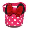 Disney Minnie Baby Girl Hollow Hat Cute Polka Dot Big Bow Children's Baseball Cap Outdoor Sports Children's Sun Hat