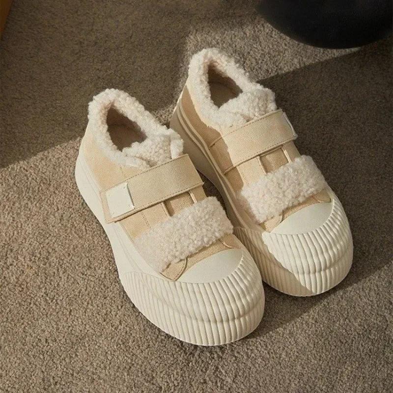 

Модные новые зимние женские ботильоны, плюшевые теплые домашние хлопковые туфли, модный дизайн на липучке, замшевые женские зимние ботинки Zapatos 35