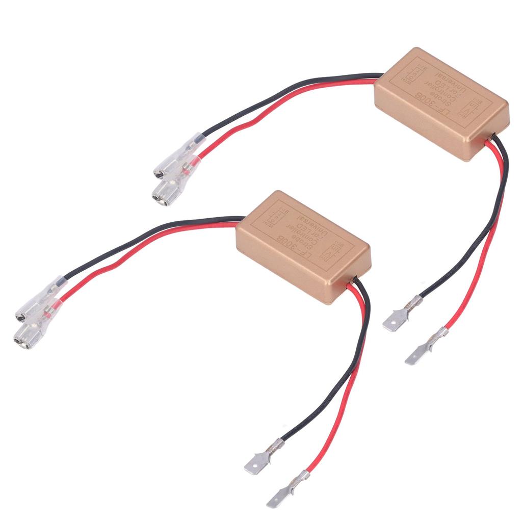 2PCS LED Strobe Controller Car Headlight Signal Light Control Flasher Module LF‑300B H1