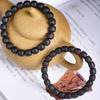Myanmar Agarwood Beads Bracelet: Small Leaf Old-Style, Qinan Black Oil, Soft Hemp Silk, Coconut Scent, Wenwan Buddhist Prayer Beads.