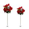 4PCS Faux Flower Red Artificial Flowers Bulk for Wedding Centerpieces Home Decor