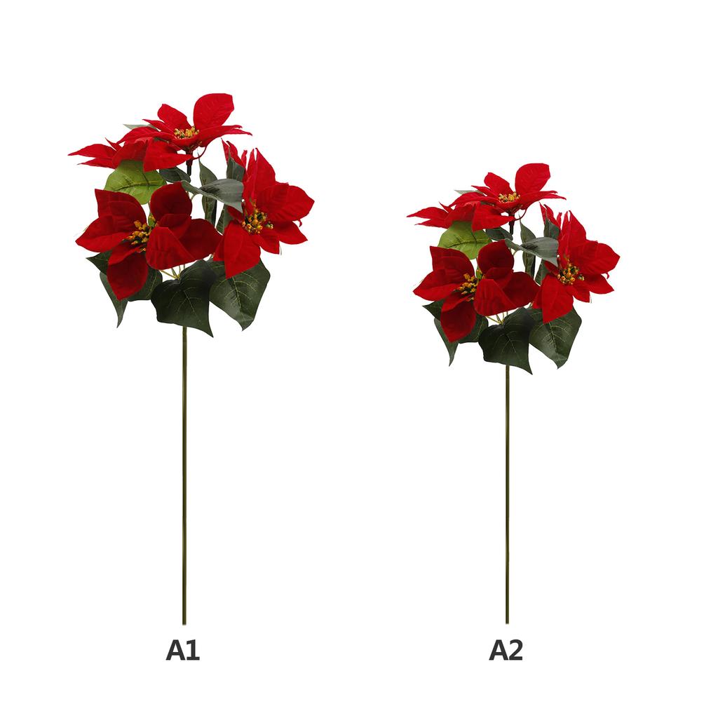 4PCS Faux Flower Red Artificial Flowers Bulk for Wedding Centerpieces Home Decor