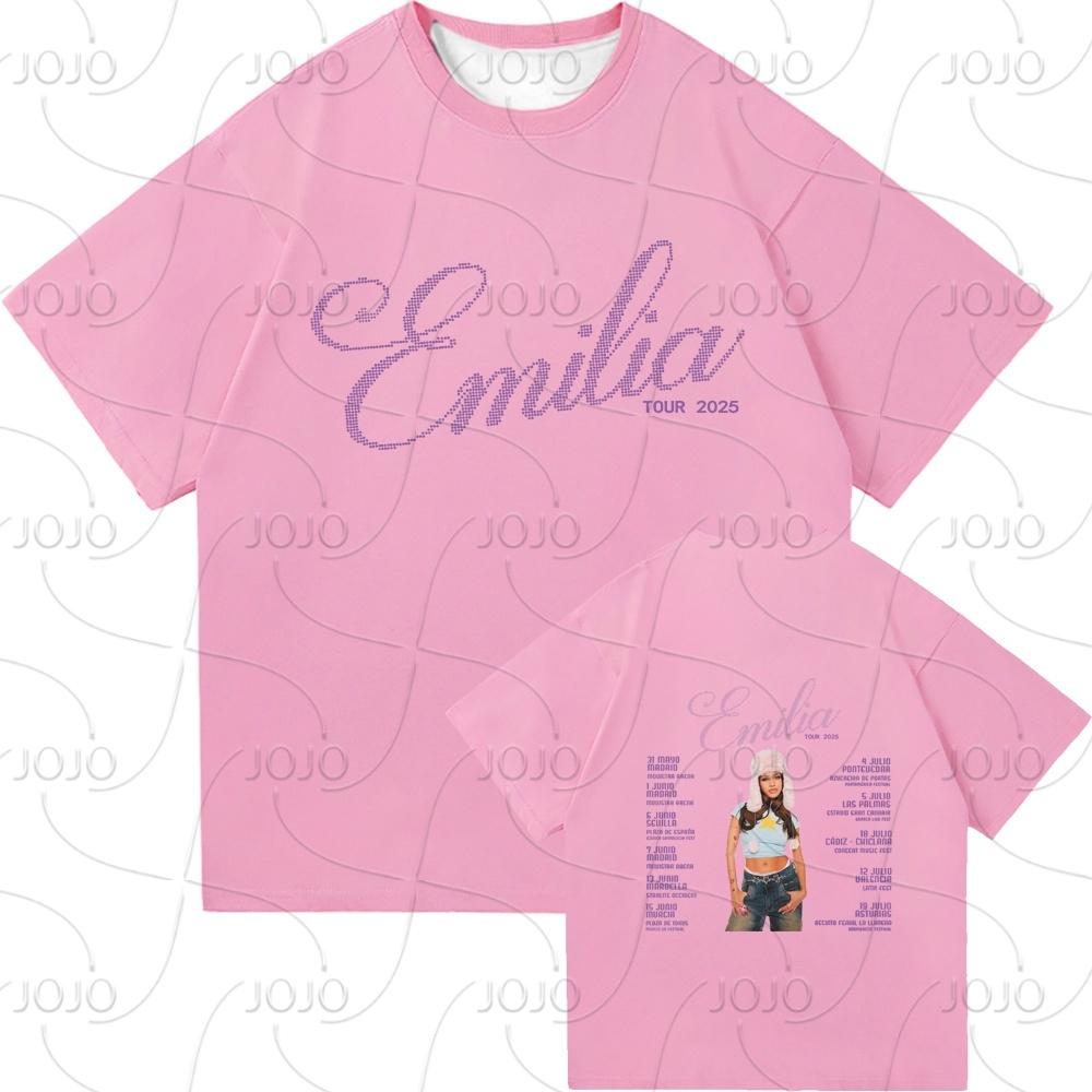 

Emilia Mernes Tour 2025 T-shirt Women Fashion Short Sleeve Tees MP3 Hip Hop Casual Streetwear Unisex Clothing Oversized S
