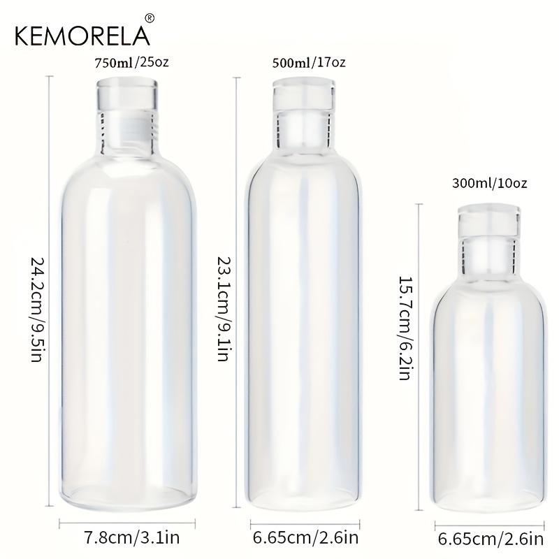 1PCS Clear Water Bottle 300/500/750ml Glass Sports Water Bottle Large Capacity with Leak-Resistant Features For Coffee Juice Tea