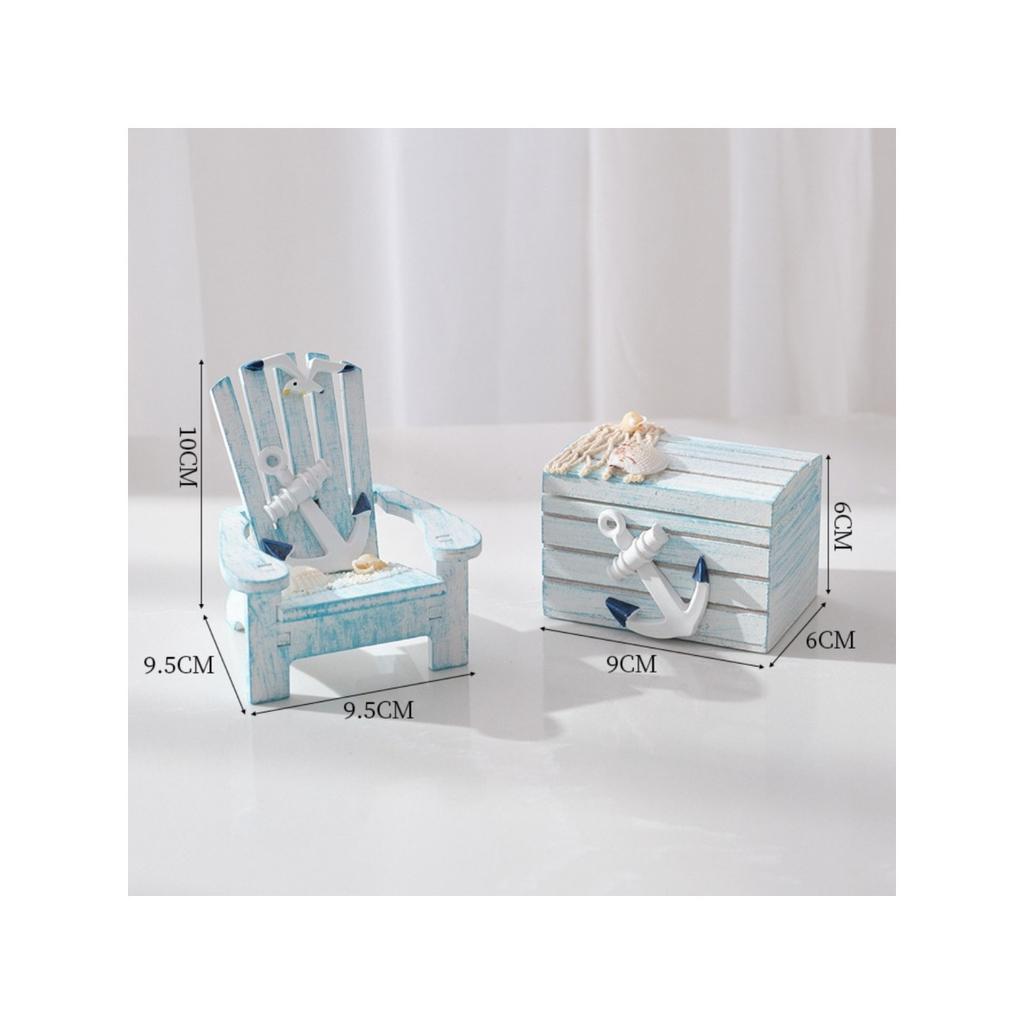 Mini Beach Chair Small Box Ornament, Suitable for Bedroom, Living Room, and Desktop Decoration
