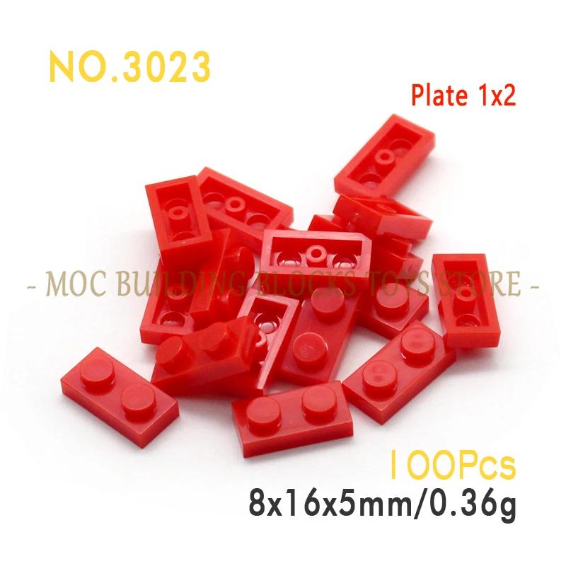 Moc Parts 3023 Plate 1X2 Building Block Bricks Classic Diy Architecture Creative Education Compatible With Accessories Toys