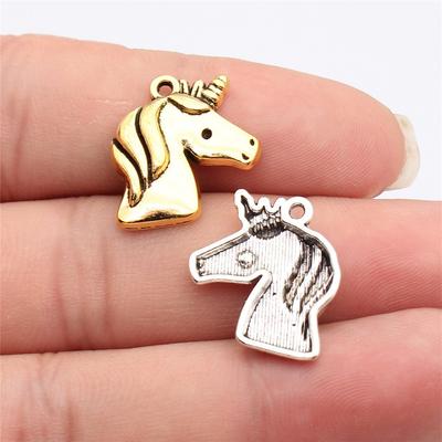 Unicorn Fantasy Creature Charm Antique Bronze Zinc Alloy Jewelry Making Supplies for Girls Pendants New Arrival