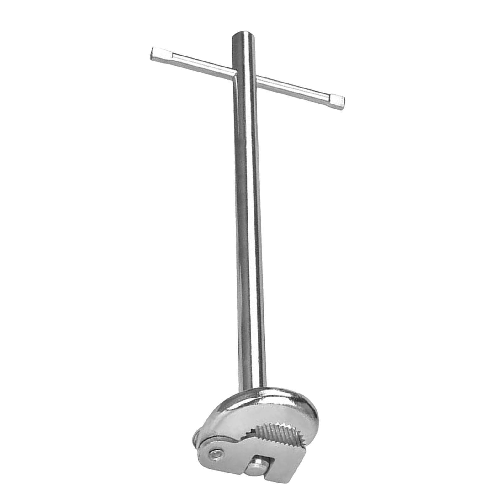 Basin Wrench Adjustable Jaw Plumber Wrench Tool Carbon Steel Compact Multifunctional for Sink Installation Efficient Lightweight