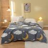 White Floral Throw Blanket Luxury Warm Fuzzy Soft Cozy Flannel Blanket for Home Sofa Couch Chair Decorative Bedroom Bed Blankets