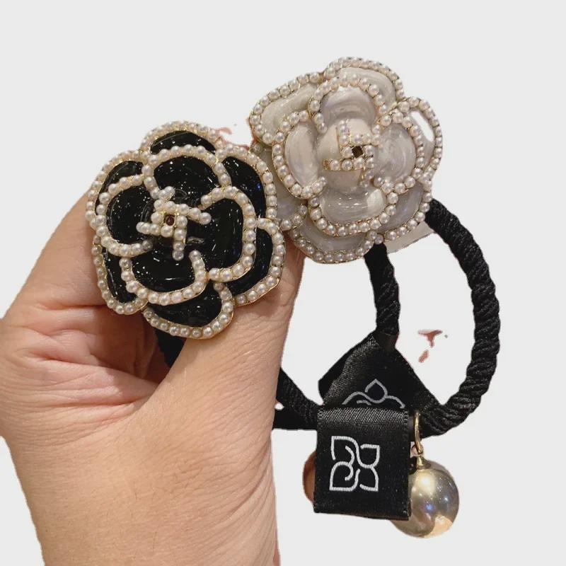 "Classic Camellia Pearl Headband for Women"