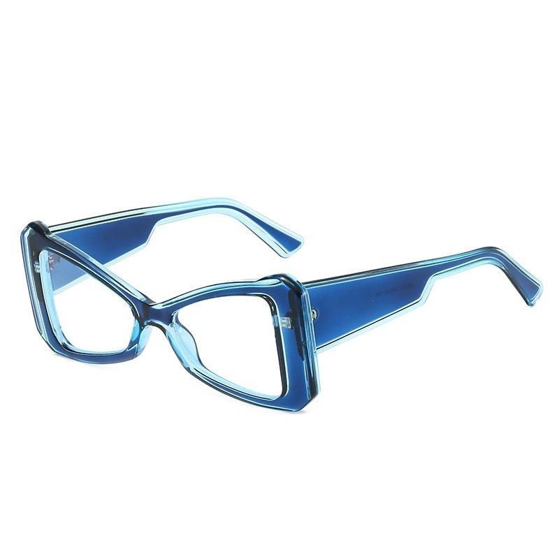 New European and American style cat eye square sunglasses niche design feeling Spice girl style daily street eye-catching fashion sunglasses