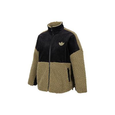 Originals Sherpa Mix W Logo Geborduurd Gesplitst Lamswol Opstaande Kraag Jas Dames Jas HY4256