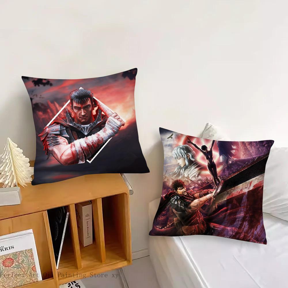 Anime BERSERK Pillow Case Square Pillow Bedroom Sofa Leisure Comfort Cushion Car Living Room Home Decoration