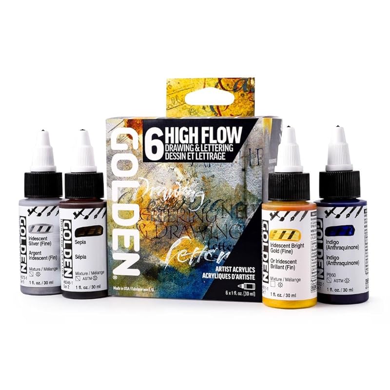 

Golden Acrylic High Flow 948 30ml Drawing and lettering set of 6 colors 13120948