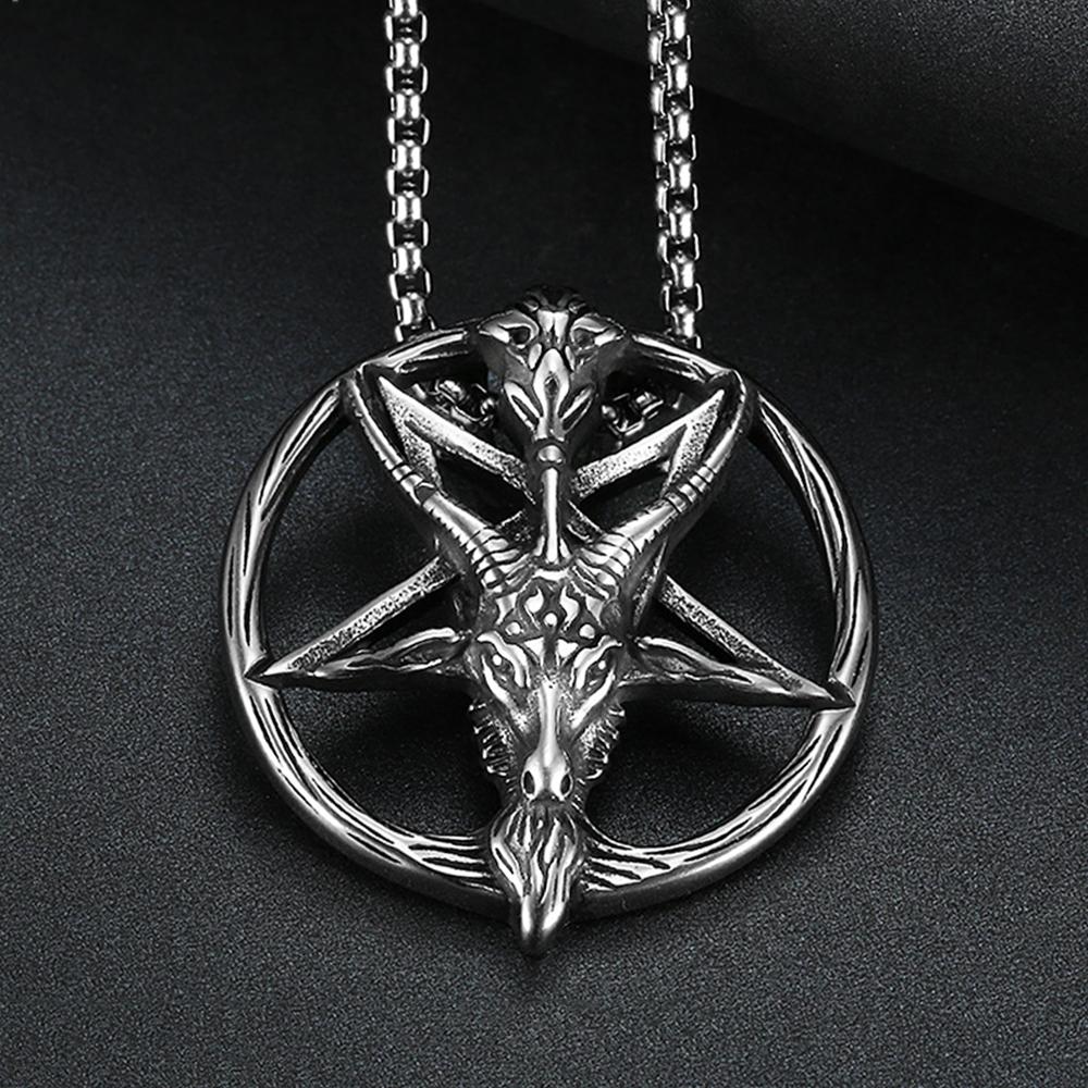 Vintage Domináns Rozsdamentes Acél Viking Fekete Bikafej Medál Nyakláncok Férfiaknak Fiúknak Személyiség Amulett Állat Ékszer Ajándék