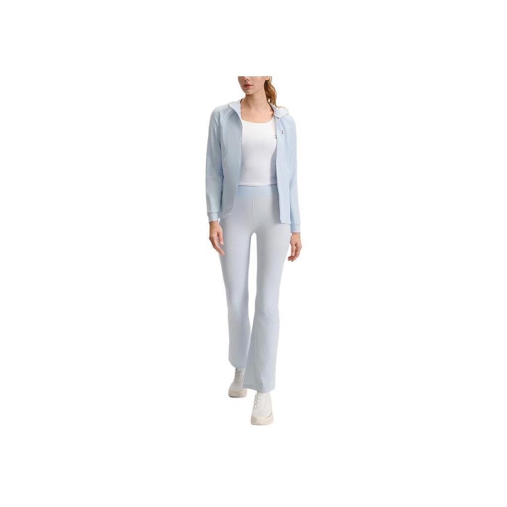 Fila Giacca con cappuccio e maniche lunghe in maglia con logo fitness da donna Blu cielo A11W521503F-LB