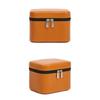 Jewelry Organizer Pouch with Multiple Pockets for Sorting Bracelets Velvets Lined Portable Stylish PU Container