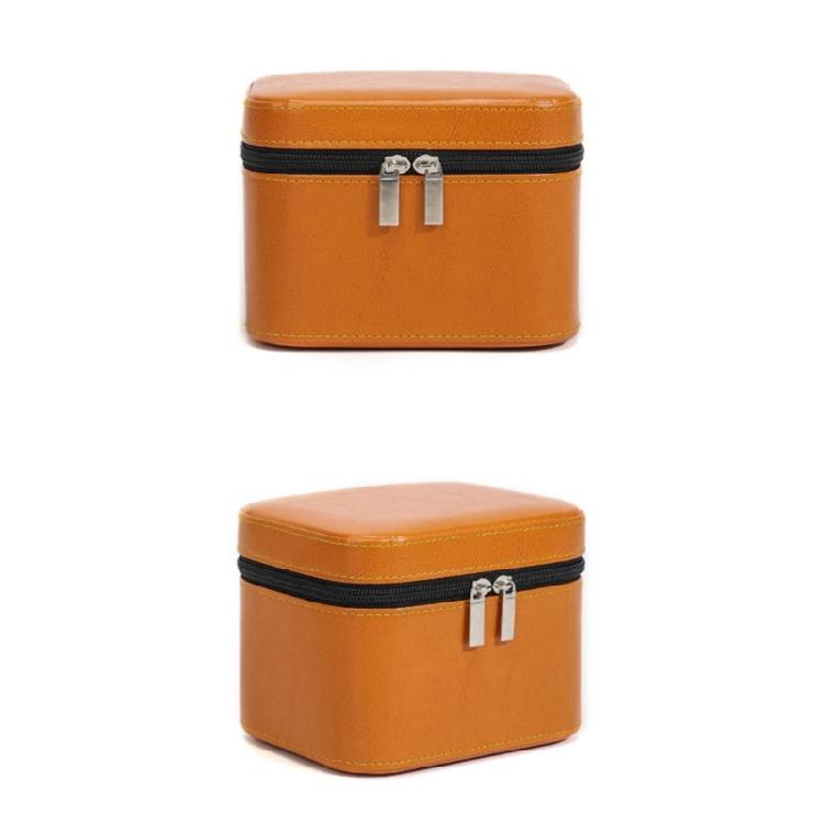 Jewelry Organizer Pouch with Multiple Pockets for Sorting Bracelets Velvets Lined Portable Stylish PU Container