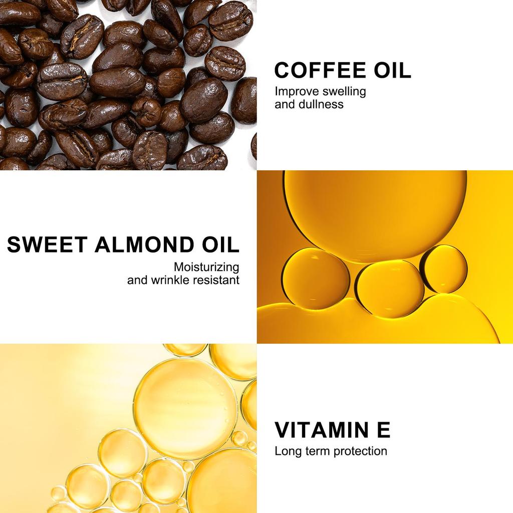 Under Eye Cream-Hydration And Nourishment With Coffee Oil & Vitamin E-Lightweight Moisturizing no Greasy-Suitable For All Skin Types, 15ml