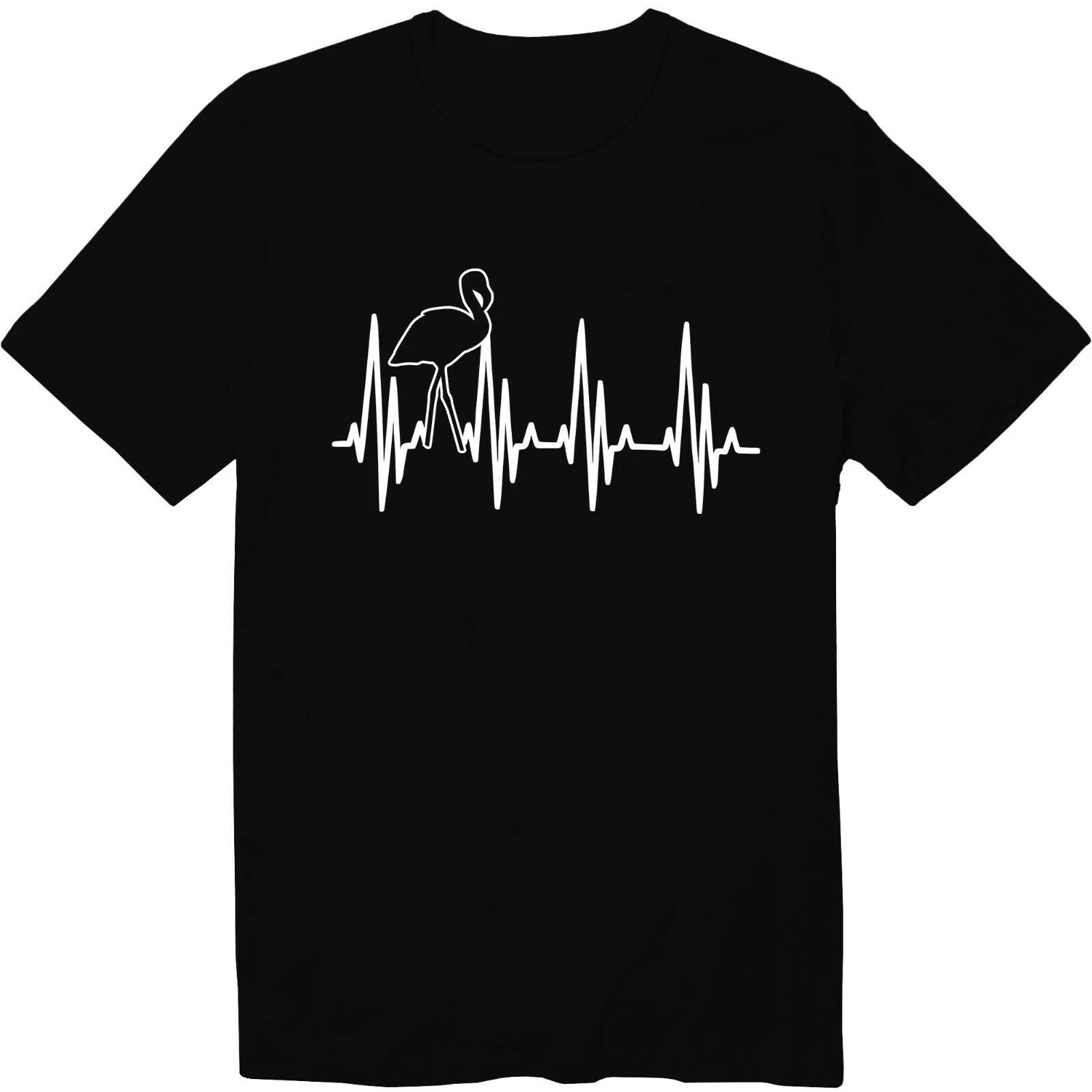 Heartbeat Flamingo In Love Unisex Crew Neck T-Shirt 4XL