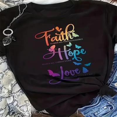 Sommer Rundhals Bedrucktes Kurzarm Modisches Casual Süßes Damen T-Shirt