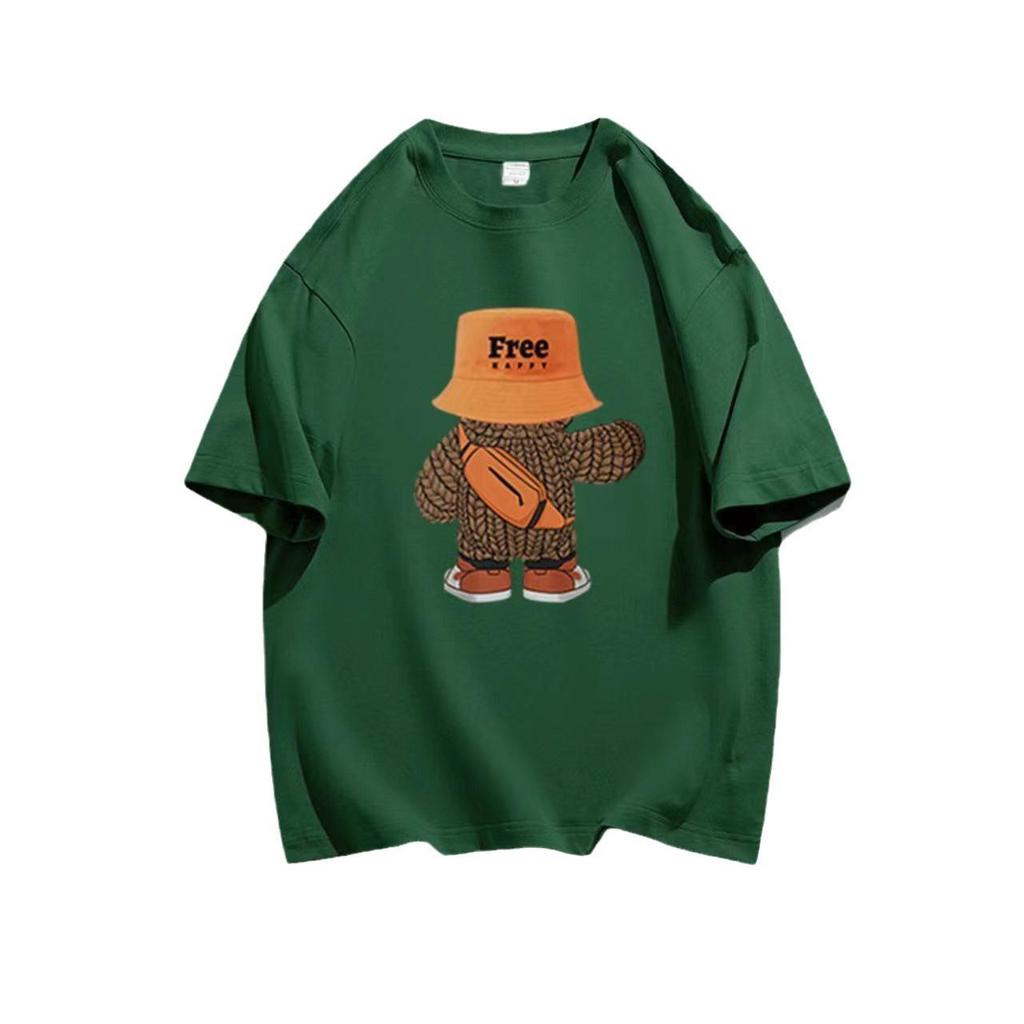 Trendiges Damen-T-Shirt mit kurzen Ärmeln und Bärenmotiv – Perfekter Sommer-Partnerlook