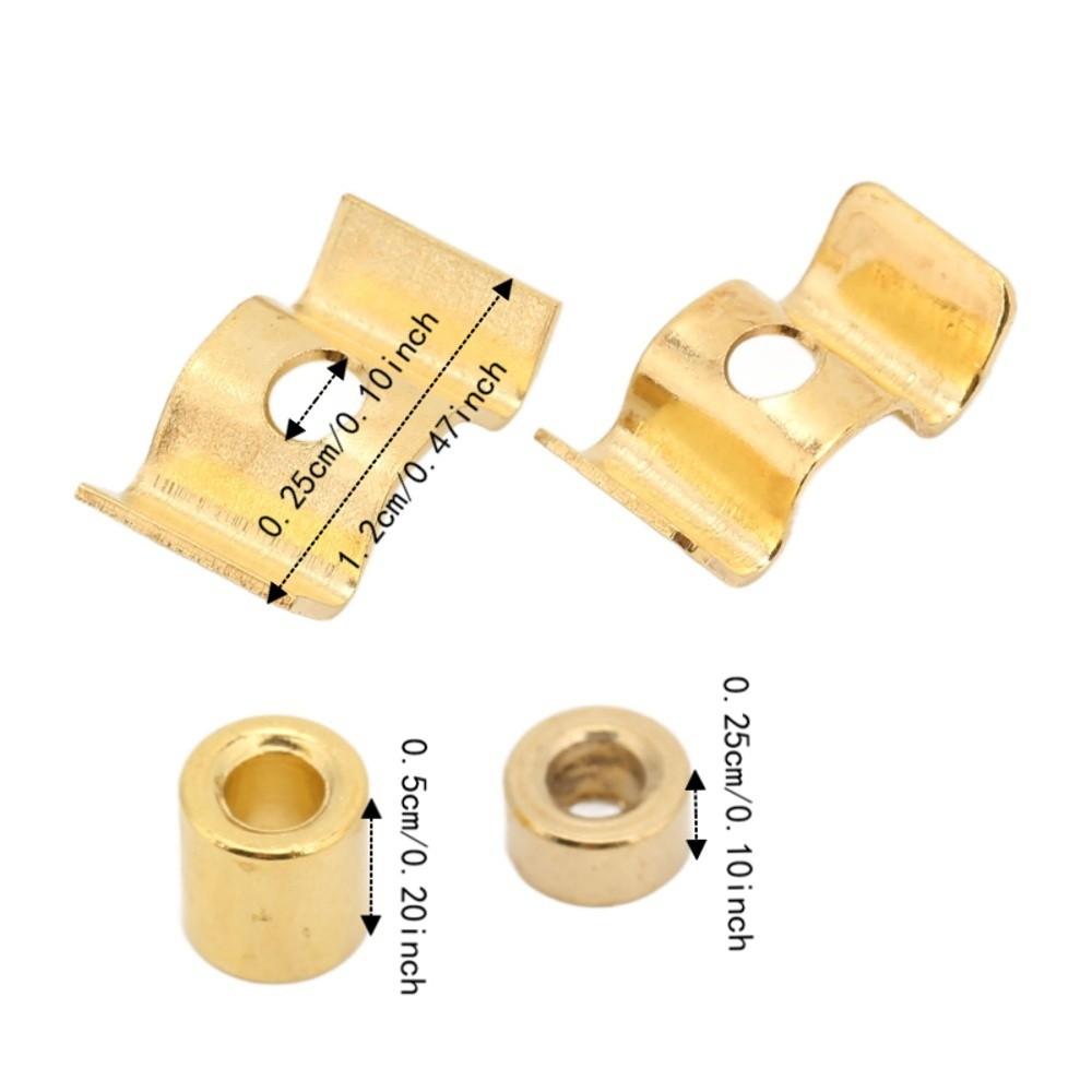 10Sets With Mounting Screws String Retainer Guide Gold Color String Retainer Set For Guitar