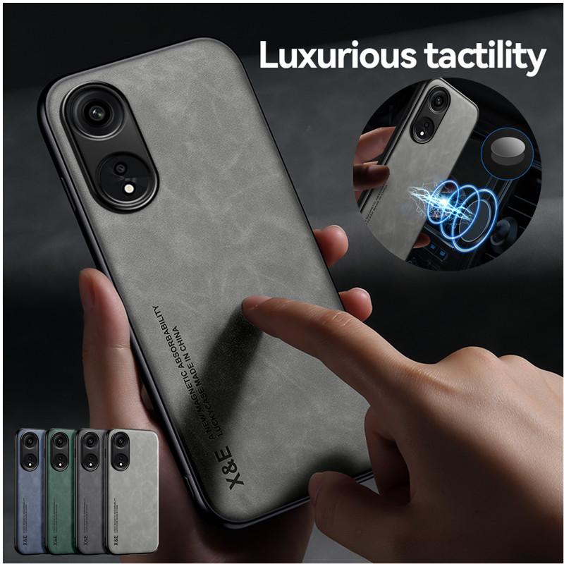 Magnetic Suede Leather Case For OPPO A79 A78 A58 A38 A18 A98 A17 A57 A57S 5G Protective Cover Shockproof Fundas Coque Capa Hülle