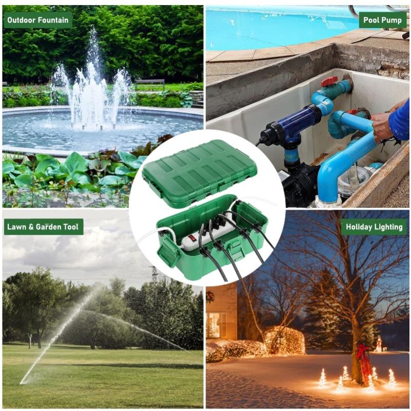 Puszka przyłączeniowa do kabli IP54 Wodoodporna Kwadratowa Dużej Pojemności Zewnętrzna Skrzynka Elektryczna Obudowa Przewodu Zasilającego Zielona