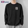 GENIOLAMODE Men's Heavyweight Cotton Long-Sleeve Crewneck T-Shirt