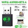 2IN1 900Mbps USB Adapter Bluetooth5.4 Dongle Adaptador Dual Band WiFi6 For PC Laptop Wireless Speaker Audio Receiver Transmitter