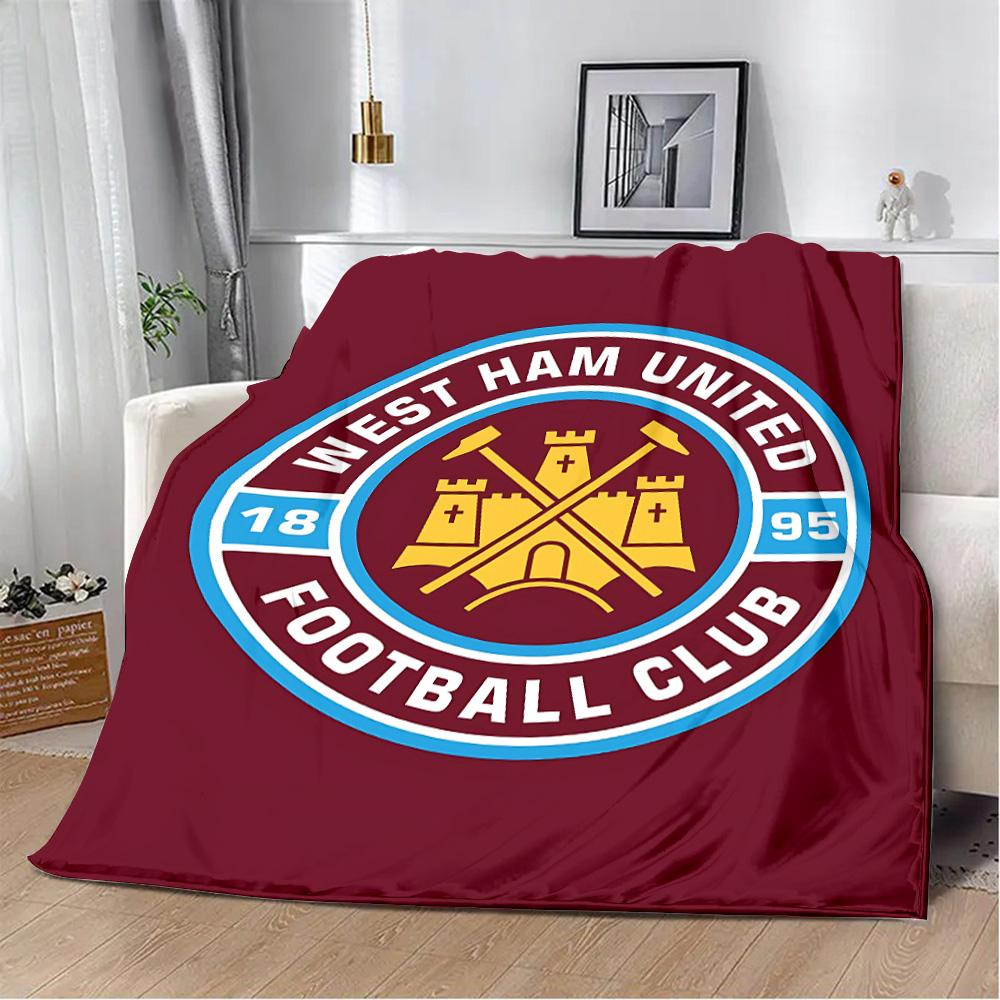 Hams Uniteds F.C Printed Blanket Picnic Blankets Warm Blanket Soft and Comfortable W-Wests Blanket Home Travel Birthday