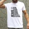 T-shirt Stampata con Croce di Gesù Cristo T-shirt da Uomo Classica Outdoor Casual a Maniche Corte Taglie Forti T-shirt Top Abbigliamento Donna